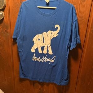 Blue Trump Tee with Elephant